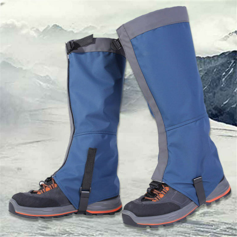 Leg Gaiters Waterproof Snow Boot Gaiters for Snowshoeing, Hiking Gaiters  for Outdoor Camping Running Walking Backpacking, Women Men Ankle Leg Guard  Boot Legging Gaiter Cover, M/L, Blue 