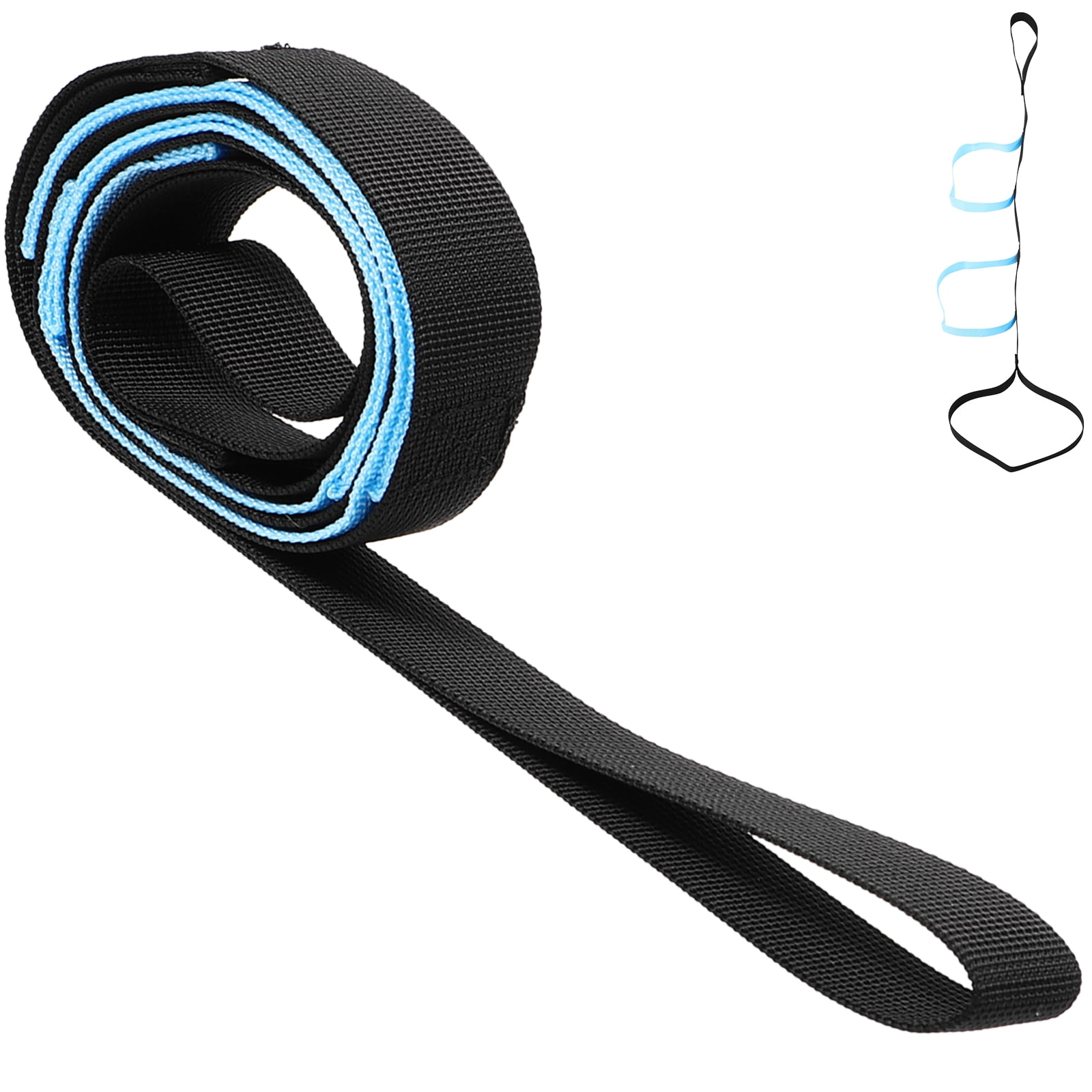 Leg Lifter Strap with Foot and Hand Grip for the Disabled, Elderly Physical Therapy(Black)