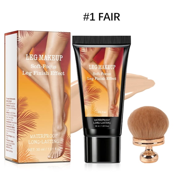 Leg Makeup Waterproof No Transfer, Body Coverage Perfector, Tattoo Cover Up Makeup & Tattoo Concealer 30ml with Brush for Legs Arms Body Skin Tone Correction