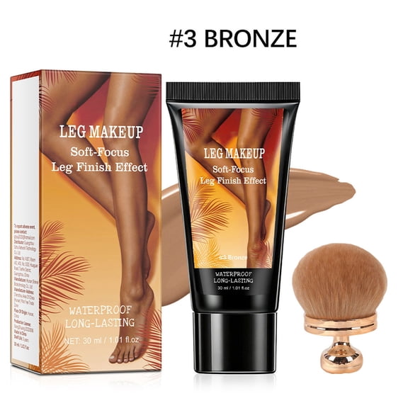 Leg Makeup Waterproof No Transfer, Body Coverage Perfector, Tattoo Cover Up Makeup & Tattoo Concealer 30ml with Brush for Legs Arms Body Skin Tone Correction