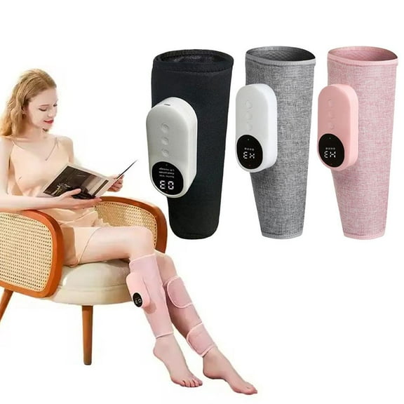 Leg Massager for Circulation Air Compression Calf Massager with 3 Modes 3 Intensities and 3 Heating Modes Rechargeable Cordless Leg Massager with Heat and Compression