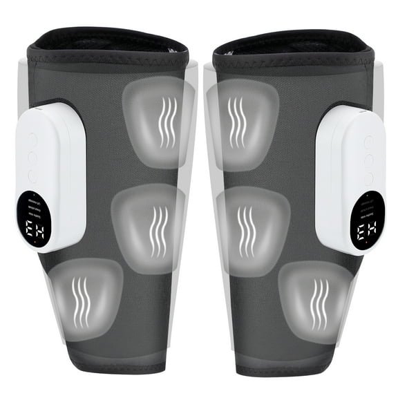 Leg Massager for Circulation, Cordless Calf Air Compression Massager with Heat, Rechargeable Leg Massager with 3 Intensities, 3 Modes, Muscle Relaxation, Birthday Gifts for Men Women Mom Dad (Pair)