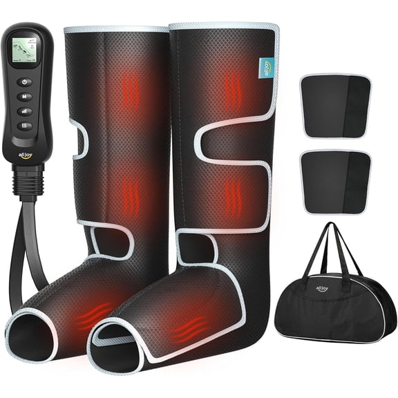 Leg Massager for Circulation and Pain Relief, Gifts for Dad Mom Mothers Day Fathers Day, Leg Massager with Heat and Compression Helpful for Vericose Veins, Fatigue, Cramps, Swelling, Edema