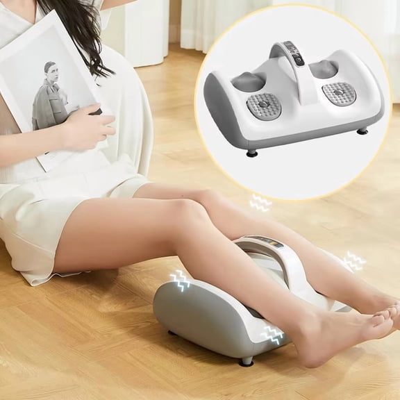 Leg Massager  Cordless Heated Leg Massager with Kneading & Air Compression, 3 Modes, 3 Intensities, Auto Shut-Off Timer, Rechargeable, Portable Calf & Thigh Relaxation for Home & Office