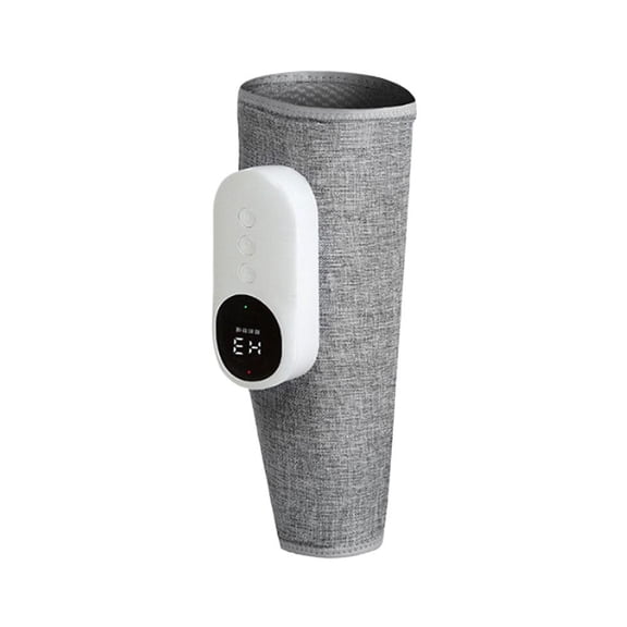 Leg Massager with Heat & Compression, Calf Massage Device with 3 Modes and Adjustable Intensity for Circulation Support & Muscle Relaxation (Light Gray)