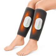 Cordless Leg Massager with Heat - Air Compression Foot Massager with 8 Intensities, 3 Heated Levels & 3 Modes, Portable Massager for Relax, 2 Pack