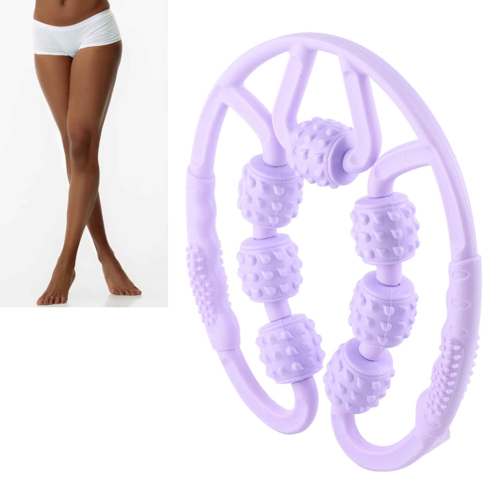 Leg Massager Roller,7 Wheel Muscle Roller,U Shape Trigger Point Massage
