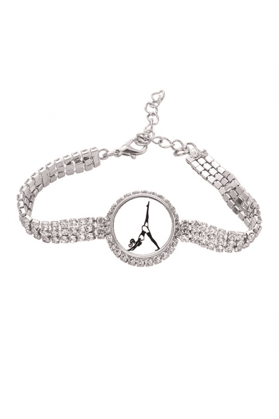 Yoga Girl Keep Healthy Sports Tennis Chain Anklet Bracelet Diamond Jewelry