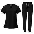 thumbnail image 1 of Leg Pants and Top Hospital dental surgeon Outfit for Daily and Work Use Scrub Suits 2PCS Short Sleeve Working Clothes, 1 of 6