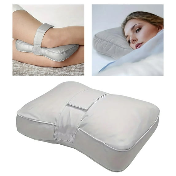 Leg Pillow with Memory Foam and Adjustable Straps for Knee Support and