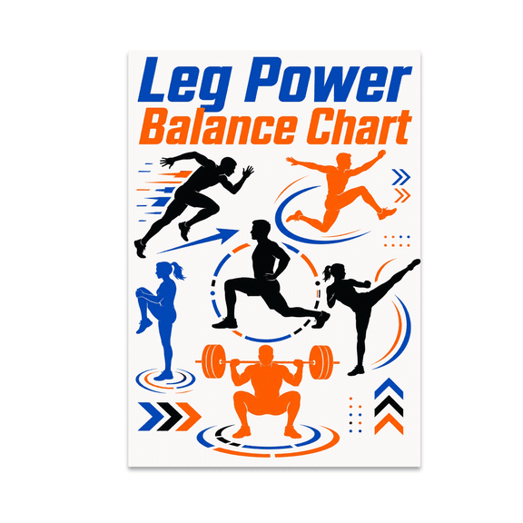 Leg Power Balance Chart Poster - Emerging Athlete - 13x19 Poster Print