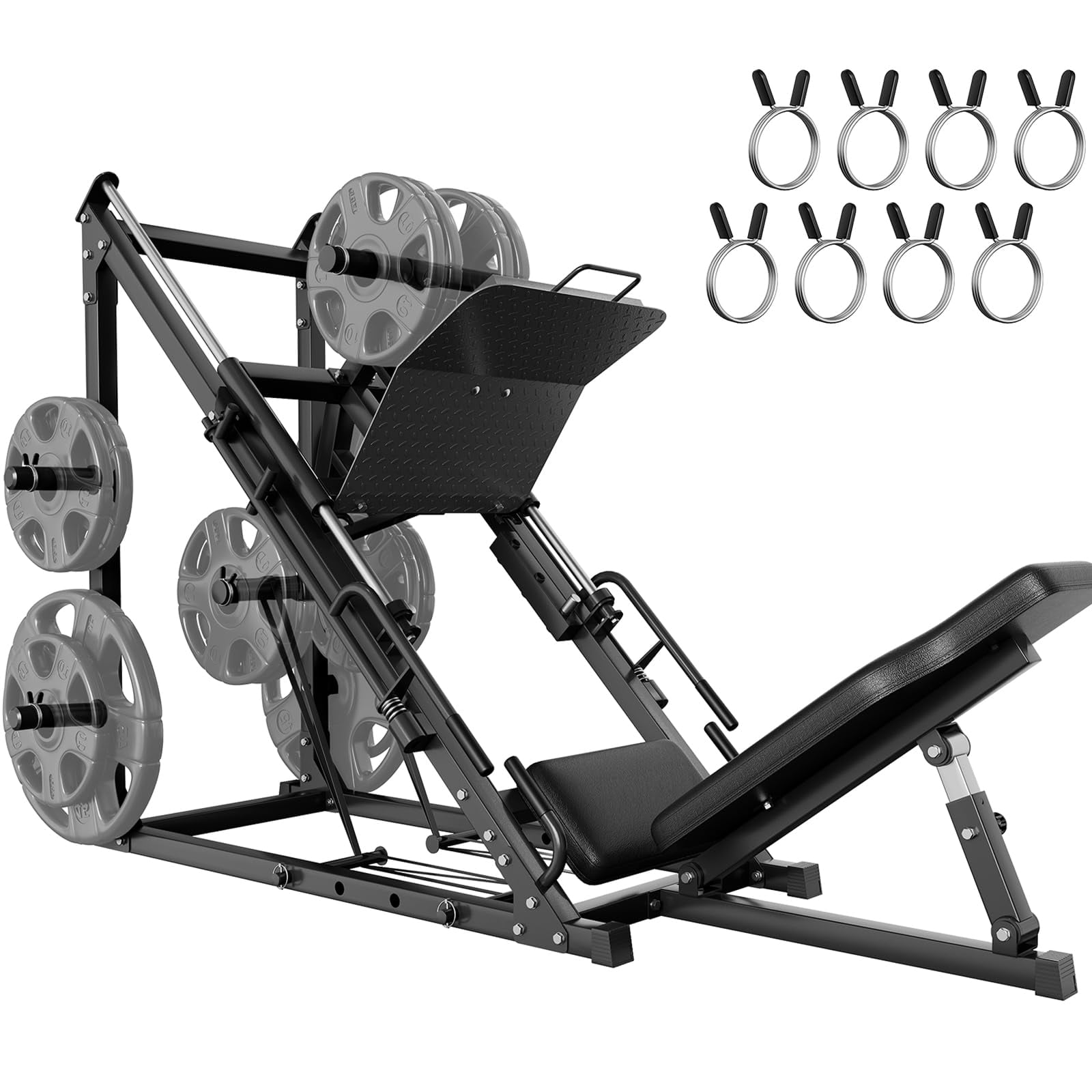 Leg Press Hack Squat Machine,2 in 1 Leg Press Machine for Home Gym with ...