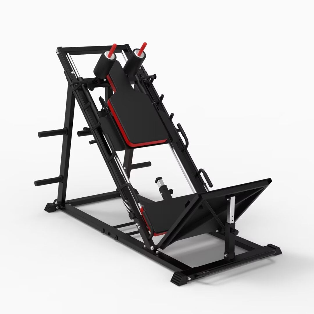 Leg Press Hack Squat Machine Combo, Professional Adjustable Leg Exercise Machine with Linear