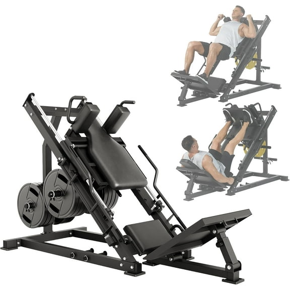 Leg Press Hack Squat Machine, Professional Adjustable Leg Press Machine for Home Gym with Linear Bearing, Leg Exercise Machine for Lower Body Strength Training