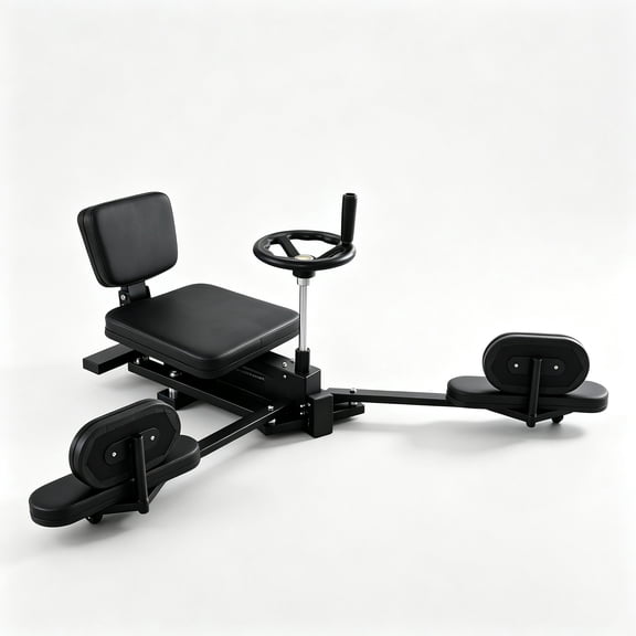 Leg Spreader with Long Leg Pad and Adjustable Handle, Stretching Machine for Hip Flexor, Professional Split Trainer with Rotating Hand Wheel Control for Home and Commercial Use
