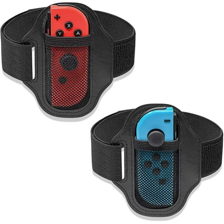 Leg Strap for Nintendo Switch Sports/Ring Fit Adventure, OLED Model Joy Con Controller Game Accessories, Adjustable Elastic Sport Movement Leg Band- 2 Pack