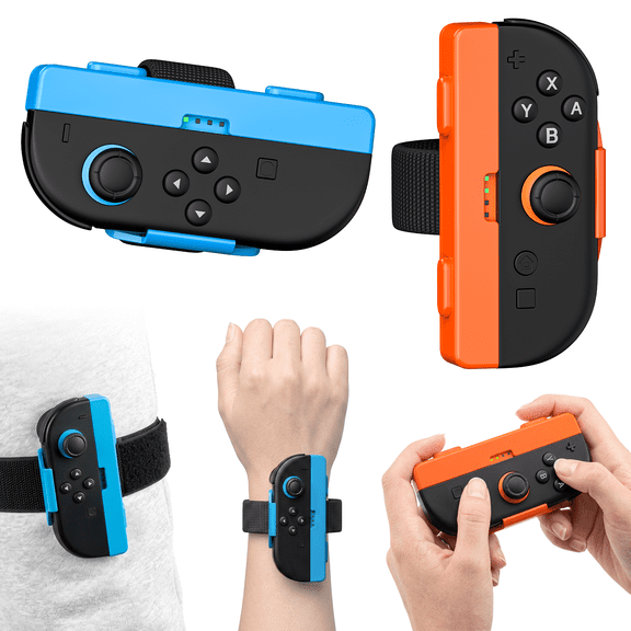 Leg Straps and Wrist Bands for the Switch 2 Joy-Con Controller, Adjustable Elastic Strap for Kids and Adults