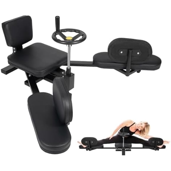 Leg Stretcher, 180 Stretching Equipment Hamstring Stretcher, Leg Spreader Splits Machine Flexibility Equipment with Universal Wheels for Home Yoga, Fitness, Dance, Black$$Sport & Recreation Other