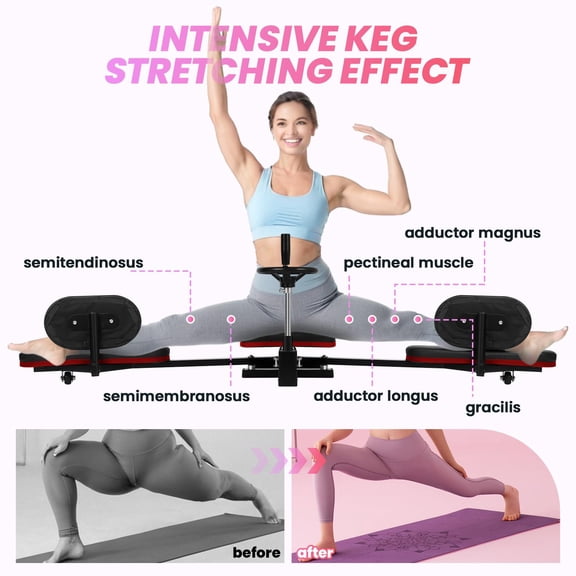Leg Stretcher, 440lbs Leg Spreader, Heavy Duty Steel Frame Equipment Splits Machine, Leg Stretching Training Machine for Home Gym Split Machine Training Fitness