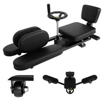 Leg Stretcher with 6" PU Cushion & 360° Casters, 330 LBS Leg Stretching Split Machine with 62.2" Size & Steel Frame, Black Flexibility Stretching Machine with 0~240° Range, for Home Gym, Studio