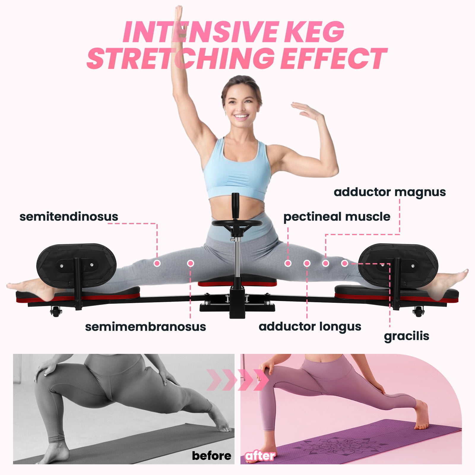 Flexability Machine Leg Stretcher Machine,330LBS Heavy Duty Leg Split Machine for ...
