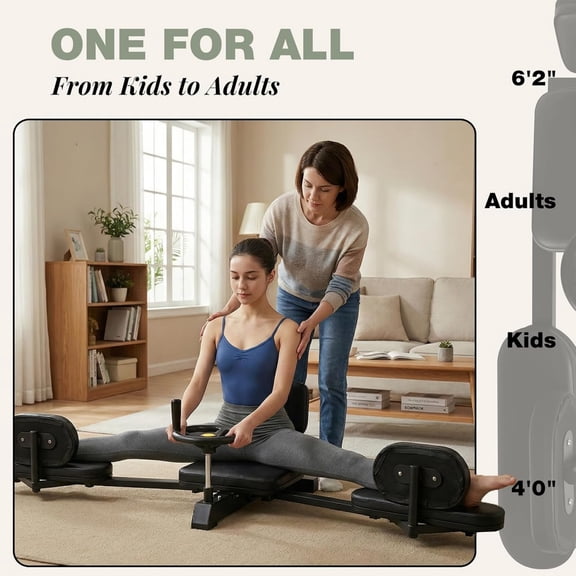 Leg Stretcher Split Machine for Dancers Flexibility Kids Adults,Adjustable Leg Exercise Machine for Home Gym Yoga