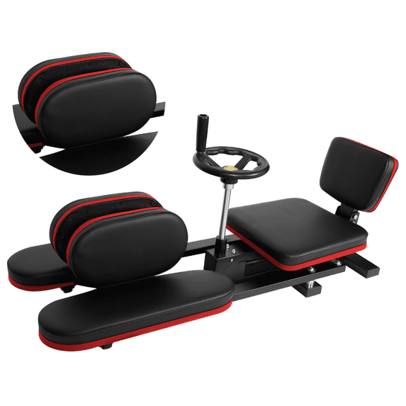 Leg Stretcher Split Machine for Flexibility, Compact Size Easy Assembly, PU Leather Steel Structure, Split Stretcher Machine, Gym Training(Red)