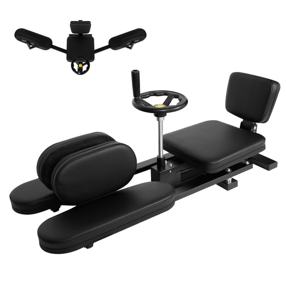 Leg Stretcher with Steel Frame & 330 LBS Capacity, 360° Casters Leg Stretching Split Machine with 62.2" Size & 0~240° Range, Black Flexibility Stretching Machine with 6" PU Cushion, for Fitness Cente