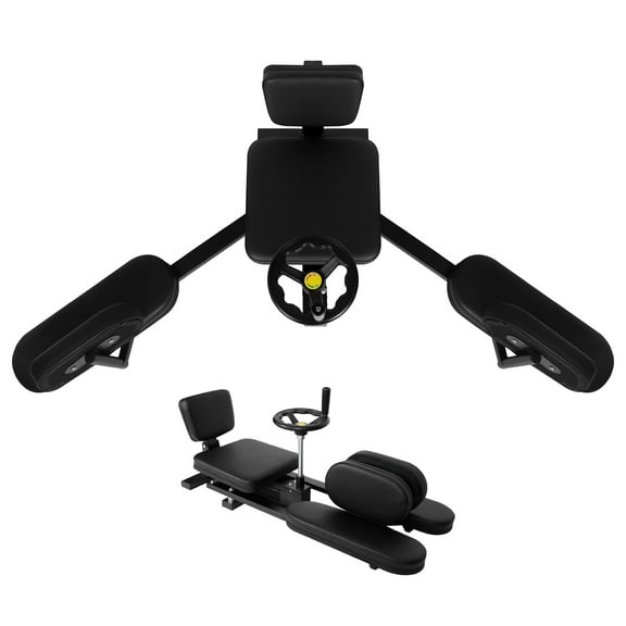 Leg Stretcher with Steel Frame & 6" PU Cushion, 62.2" Leg Stretching Split Machine with 360° Casters, Black Flexibility Stretching Machine with 330 LBS Capacity & 0~240° Range, for Studio, Home, Gym