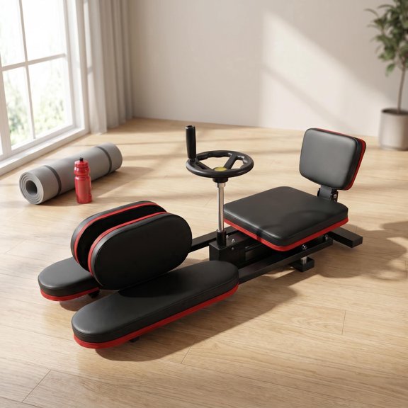 Leg Stretching Training Machine PU Leather Soft Backrest, Split Machine with Long Leg Pad & Wide Handle, Stretcher Machine 240° Max Angle for Home Gym Dance.
