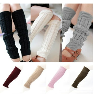 CATHERY Leg Warmer Women Warm Knee High Winter Knit Crochet Legging ...
