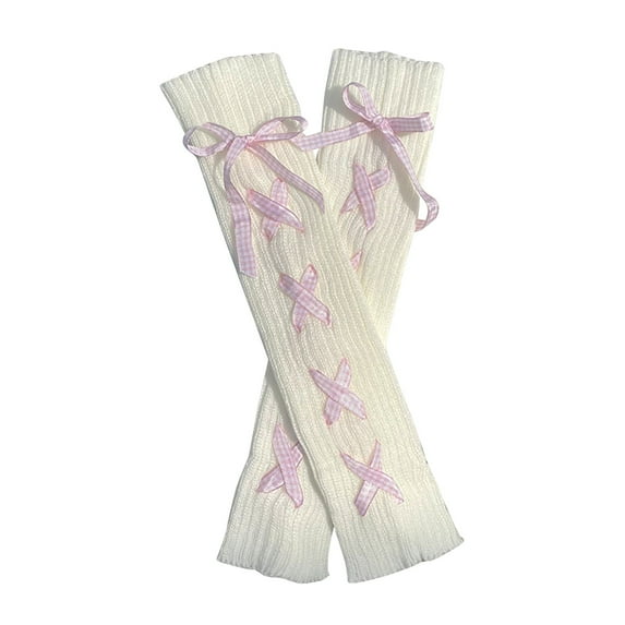 Leg Warmer Womens Women's Leg Warmers Cute Cross-strap Bowknot Party Leg Warmers Knit Dance Sports Leg Knit Leg Warmers Leg Warmers for Women