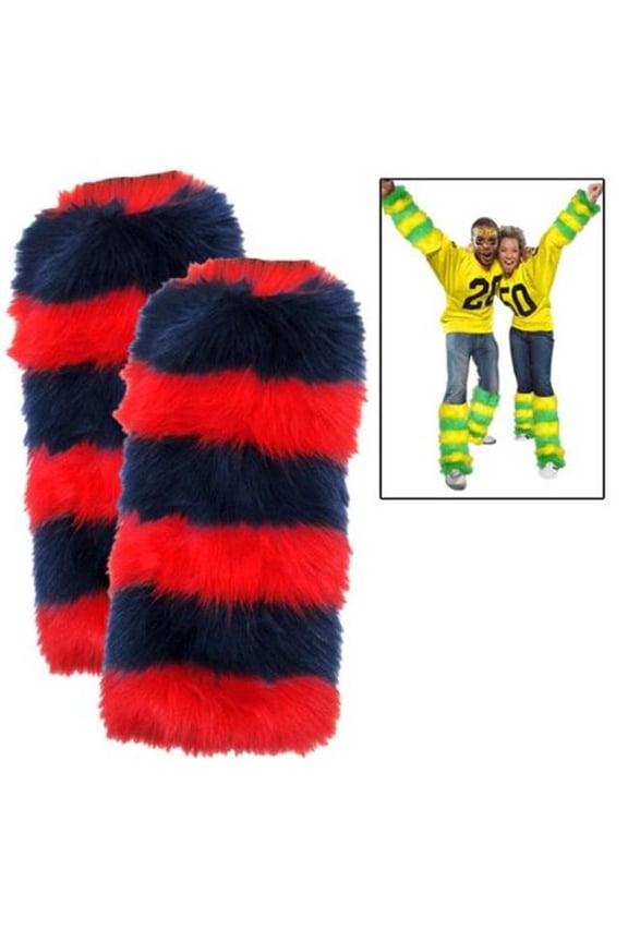 Leg Warmers 2 Pack Navy Blue/Red