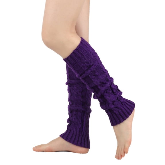 Leg Warmers Women's Fashion Knitted Long Boot Socks,Knee High Cable Knit Thermal Winter Sleeve for Lady