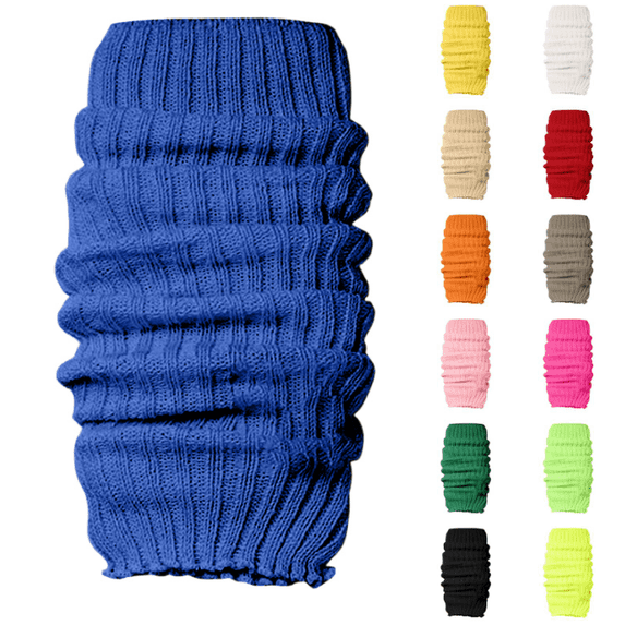 Leg Warmers for Women 80s Ribbed Knitted Long Socks for Party Sports Ballet Dance Skating Yoga Junior (Royal Blue)