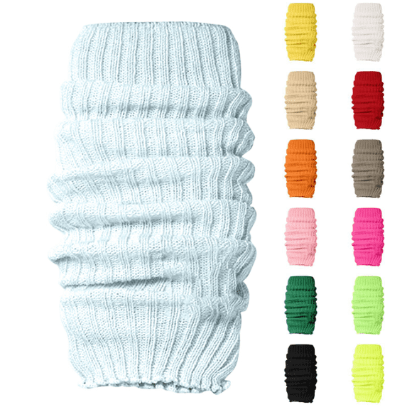 Leg Warmers for Women 80s Ribbed Knitted Long Socks for Party Sports Ballet Dance Skating Yoga Junior (Sky Blue)