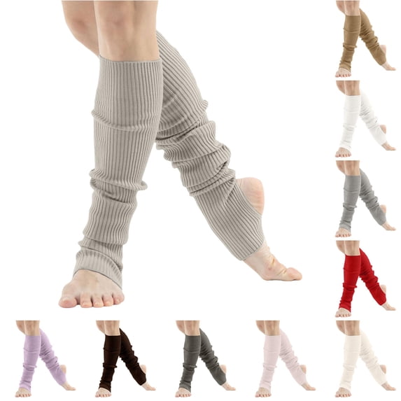 Leg Warmers for Women Dance Yoga Open Toe Heel Socks Eighties Ribbed Party Athletic Accessories