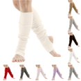 thumbnail image 1 of Leg Warmers for Women Dance Yoga Open Toe Heel Socks Eighties Ribbed Party Athletic Accessories, 1 of 4