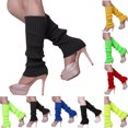 thumbnail image 1 of Leg Warmers for Women - Leg Warmers 80s Ribbed Knitted Leg Warmers Y2k for Yoga Party Sports Fashion Accessories Dark Gray, 1 of 2