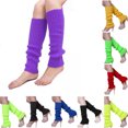 thumbnail image 1 of Leg Warmers for Women - Leg Warmers 80s Ribbed Knitted Leg Warmers Y2k for Yoga Party Sports Fashion Accessories Light Purple, 1 of 2