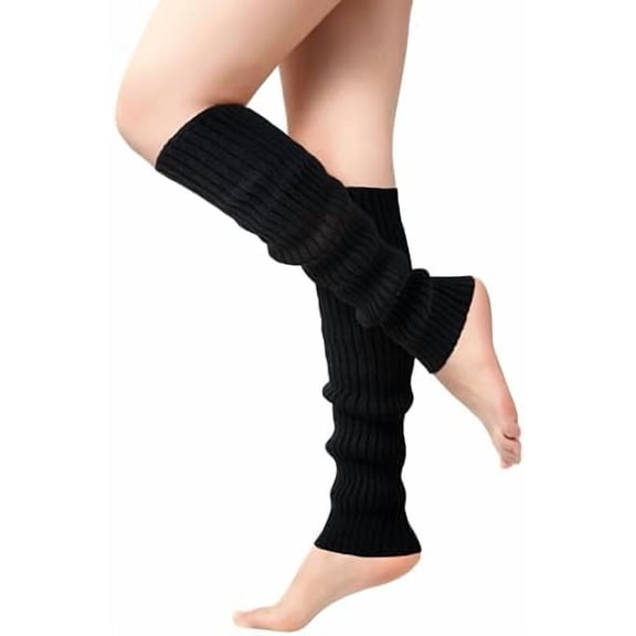 Leg Warmers for Women - Leg Warmers 80s Ribbed Knitted Long Socks for Party Sports