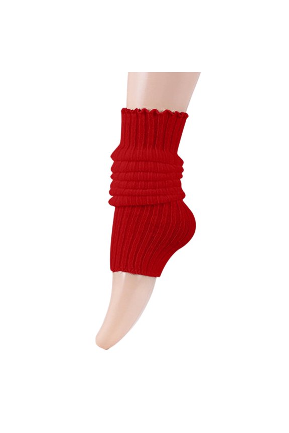 Leg Warmers for Women, Leg Warmers, Leg Warmer, Ankle Warmers, Legwarmers, Women Fashion Slouch Knit Mid Calf Casual Socks, Red