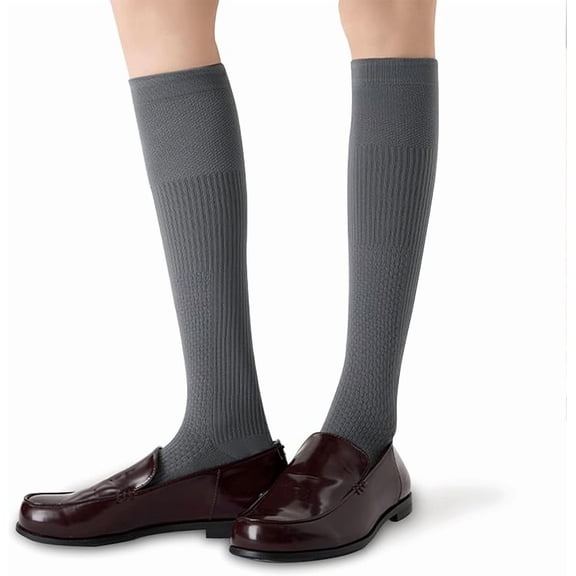 Leg Warmers for Women, Slouchy Mid-Calf Thermal Cable Knit for Fall Winter