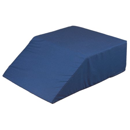 Alex Orthopedic Elevating Foam Leg Wedge Pillow – Leg Elevation Pillow for Circulation, Swelling Relief, Varicose Veins & Back Support – 8" with Navy Removable Washable Cover