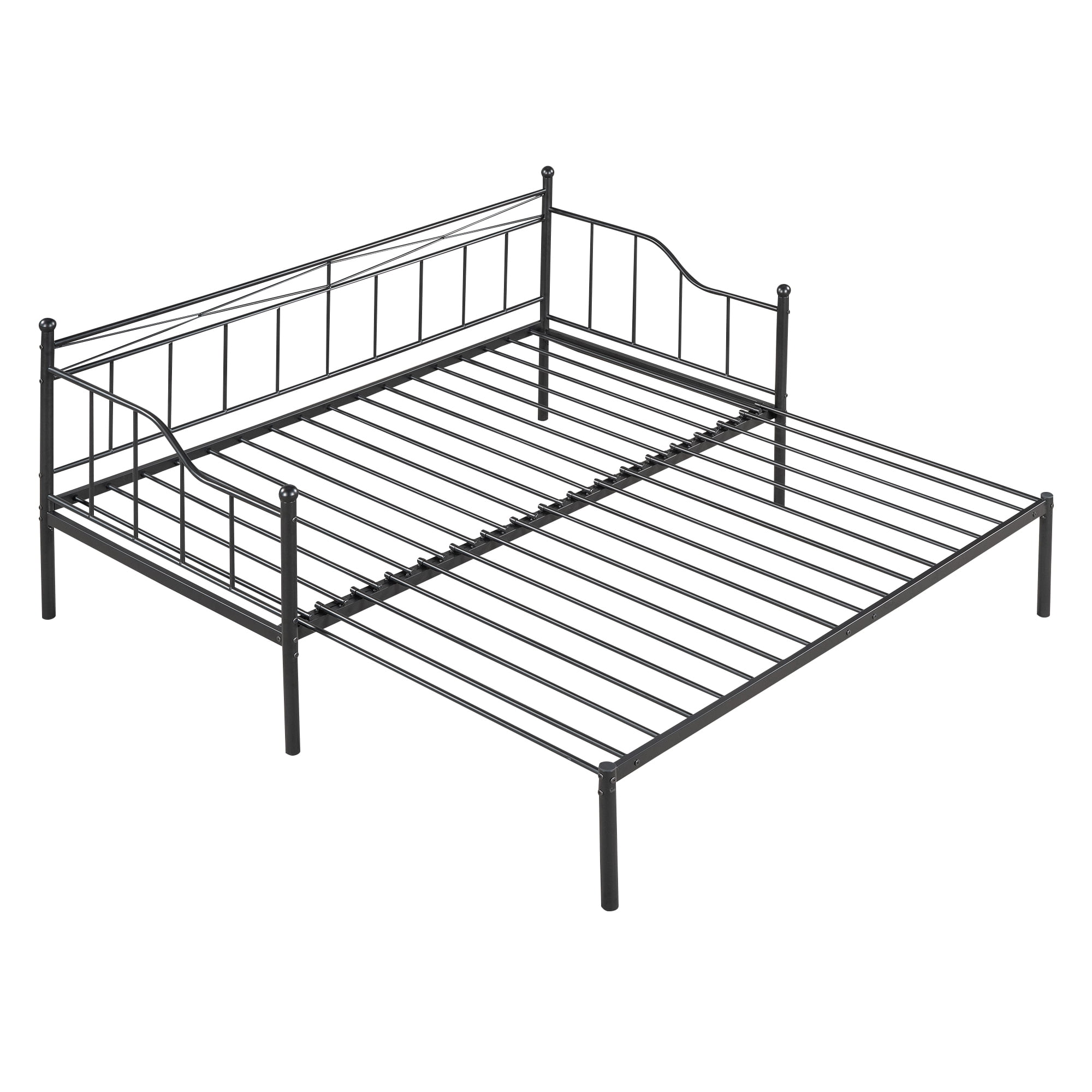 LegaHome Twin Metal Daybed with Pullout Trundle Bed, HeavyDuty Steel