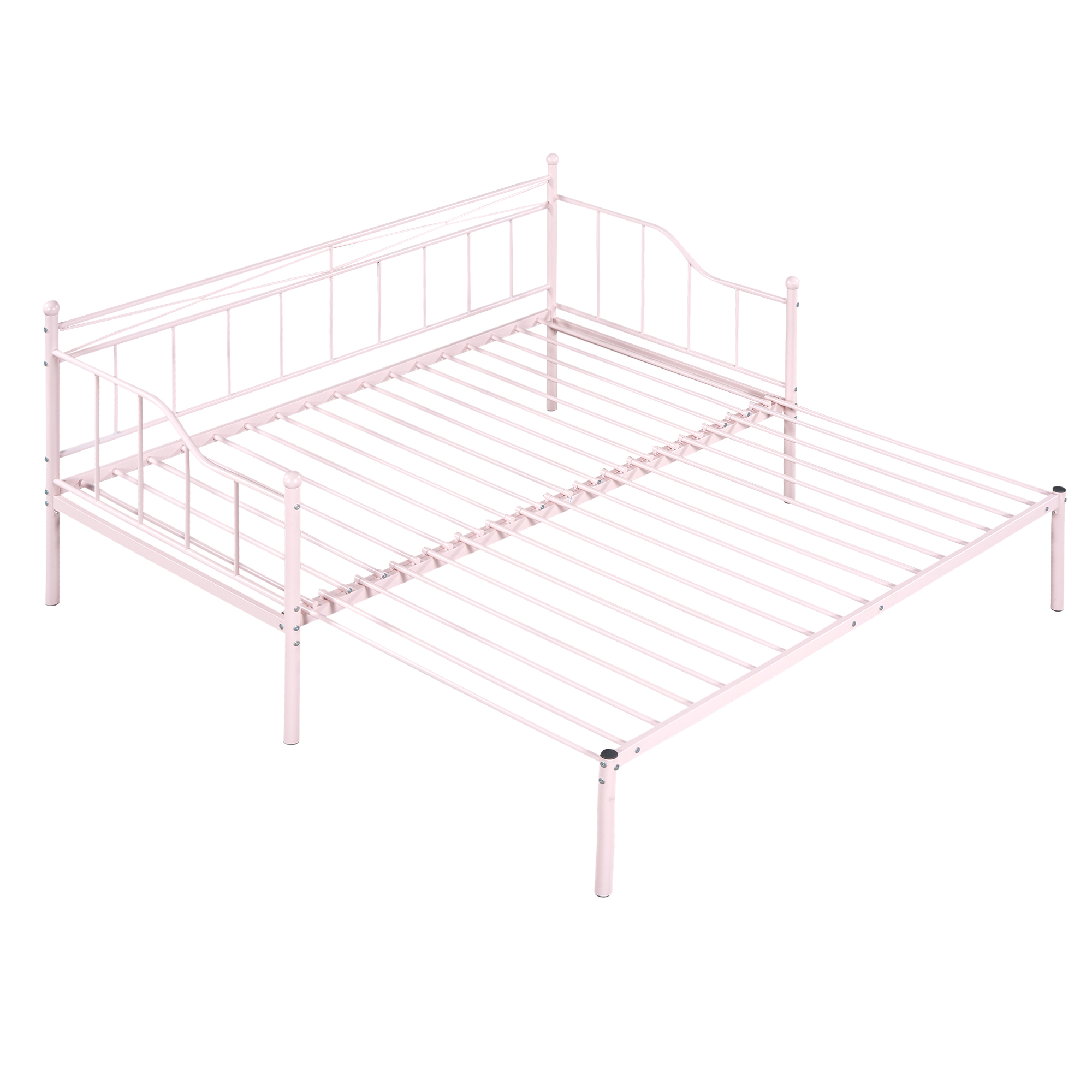 LegaHome Twin Metal Daybed with Pullout Trundle Bed, HeavyDuty Steel