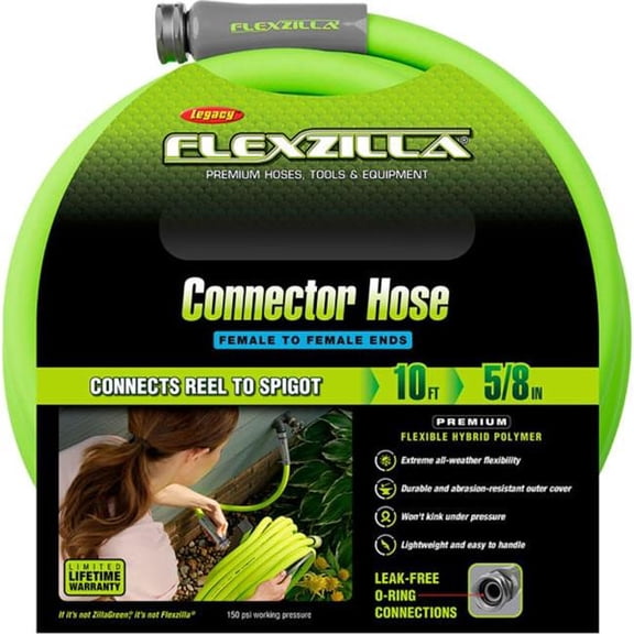 Legacy B3165413 0.625 in. I.D x 10 ft. Zilla Flexzilla Lead-In Garden Hose, Green