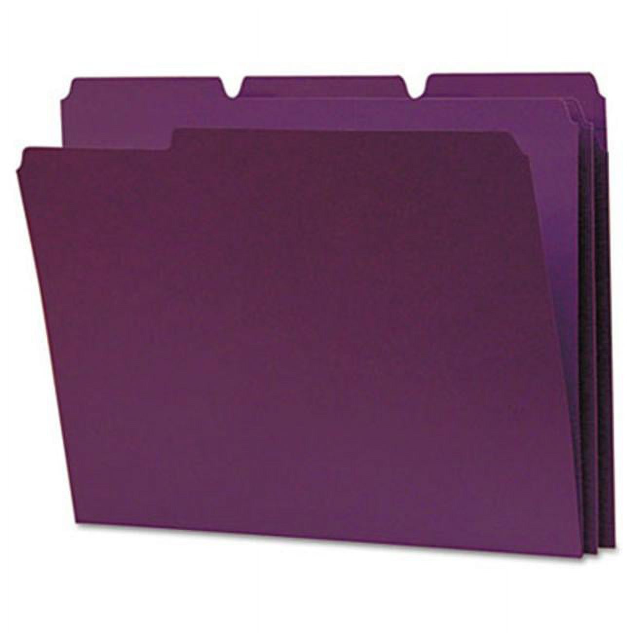 Legacy 10136 Colored File Folder- 1/3 Tab- Assorted- Letter- Violet ...