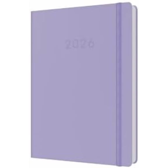 - Legacy - 2026 12 Month Calendar Year Planner, Day-To-Page with 1/2 Hourly Appointments Diary, A5 Hard Cover - Lilac (CL51.55-26)$$Office