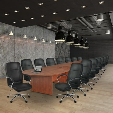 Legacy 240" Modular Racetrack Conference Table with 3 Power Data Grommets- Cherry